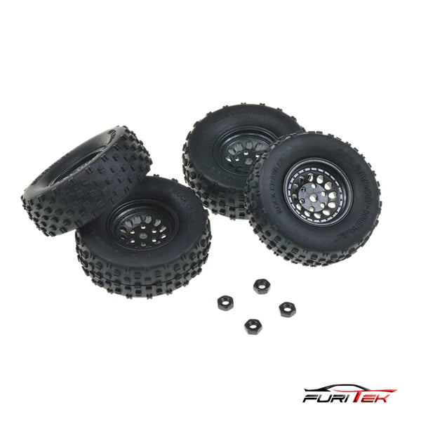 FURITEK TIRE AND WHEEL SETS FOR FX132 MT ETNA 1/32 SPARE PART