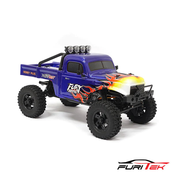 FURITEK FX118 FURY WAGON RTR BRUSHLESS 1/18 RC CRAWLER KIT (BLUE WITH FLAMES)