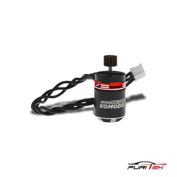 FURITEK MICRO KOMODO 1212 3450KV BRUSHLESS MOTOR WITH 15T STEEL PINION FOR FURY WAGON FX118