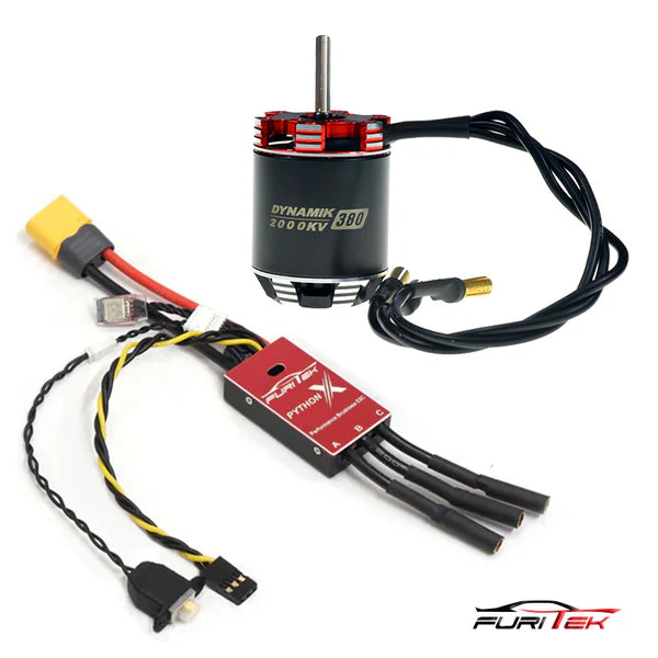 FURITEK PYTHON X BRUSHED/BRUSHLESS ESC WITH DYNAMIK 380 FOR 1/10 RC CRAWLERS