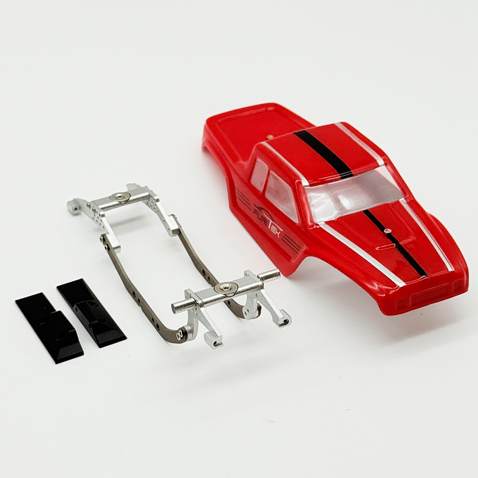 Furitek MANTIS LCG Competition Chassis Kit with Red Comp Body for SCX30.