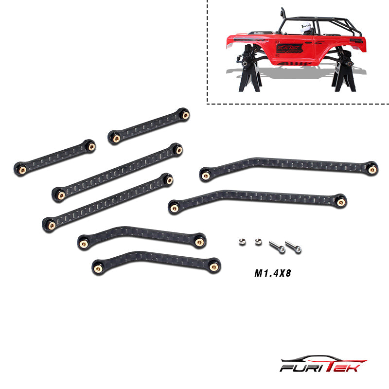 Furitek Carbon High Clearance Links Set for SCX24 Deadbolt.