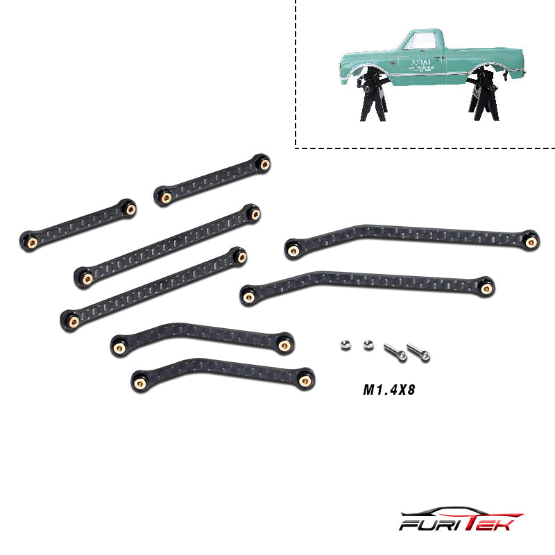 Furitek Carbon High Clearance Links Set for SCX24 C-10 Jeep.