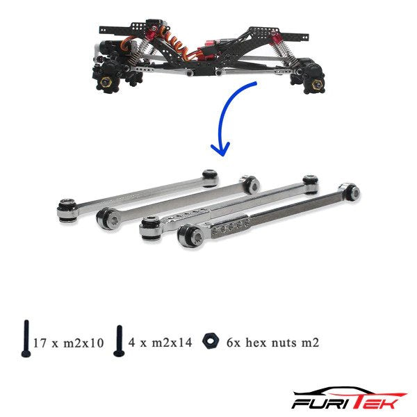 Furitek Cayman Rear XL Link 65MM - Silver.