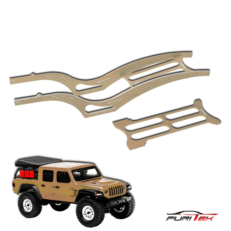 FURITEK SCYTHE ALUMINUM RAIL FRAME FOR SCX24 JEEP GLADIATOR - BEIGE.